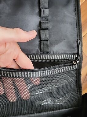 Sephora Black Hanging Travel Toiletry Bag BRAND NEW big Handle& SHOWER HOOK Rare